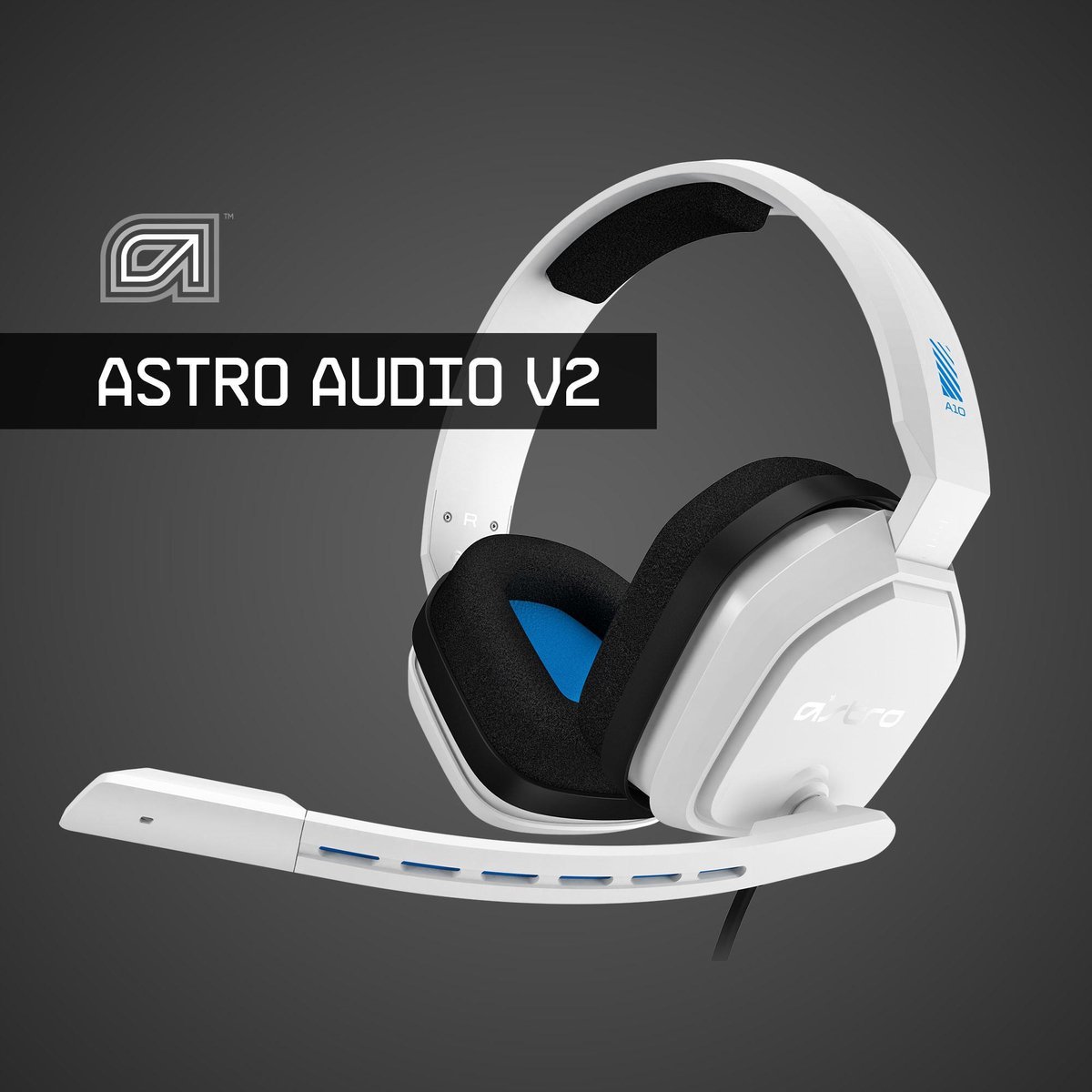 Astro A10 Gaming Headset voor PC, PS5, PS4, Xbox Series X|S, Xbox One -/Blauw - Wit