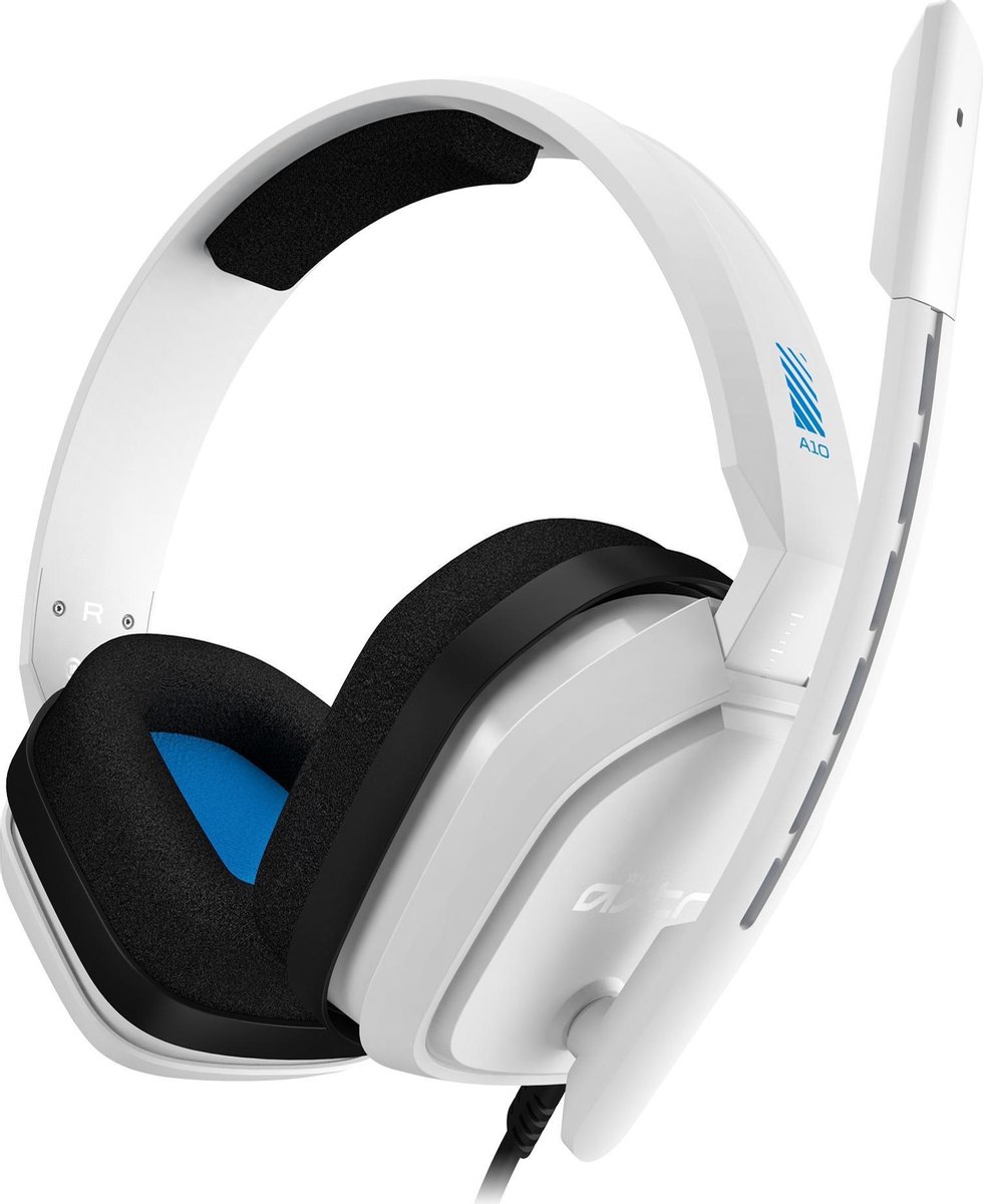 Astro A10 Gaming Headset voor PC, PS5, PS4, Xbox Series X|S, Xbox One -/Blauw - Wit