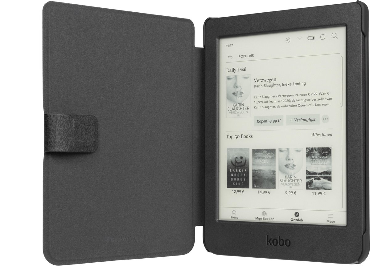 Gecko Covers Covers Easy-Click Kobo Nia Sleep Cover - Zwart