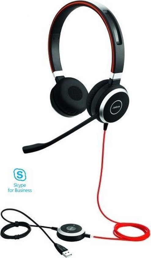 Jabra Evolve 40 MS Stereo Bedrade Usb A Office Headset - Zwart