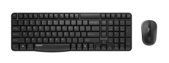 Rapoo Multimedia keyboard + mouse - Zwart