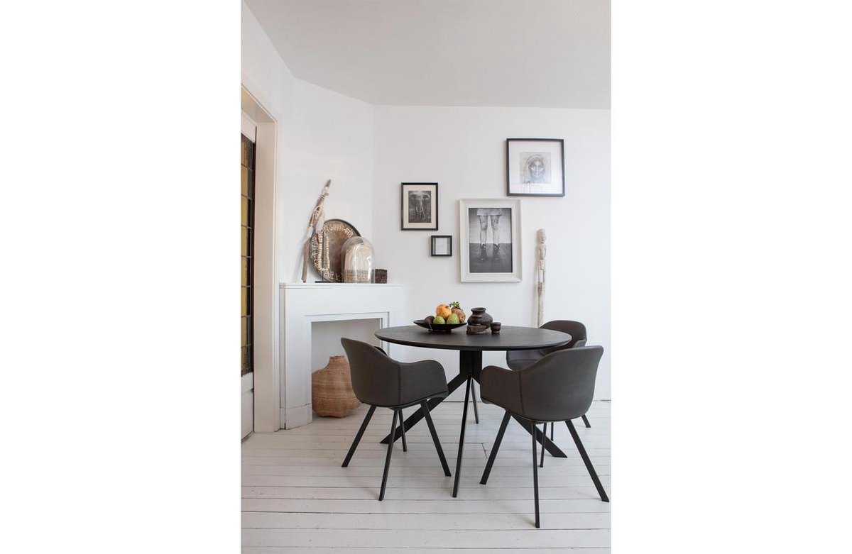 Woood Exclusive Bruno Eettafel Ø 120 cm - Zwart