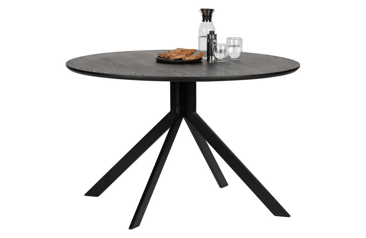 Woood Exclusive Bruno Eettafel Ø 120 cm - Zwart