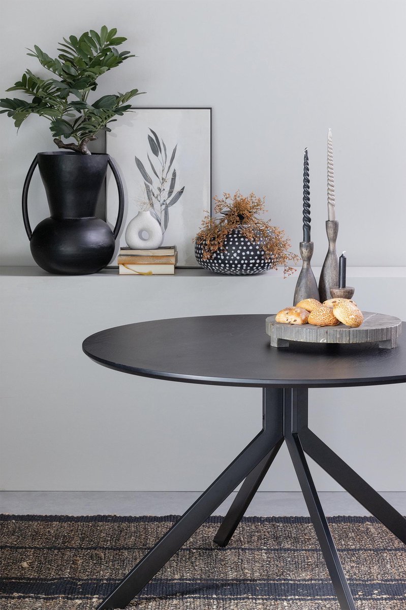 Woood Exclusive Bruno Eettafel Ø 120 cm - Zwart