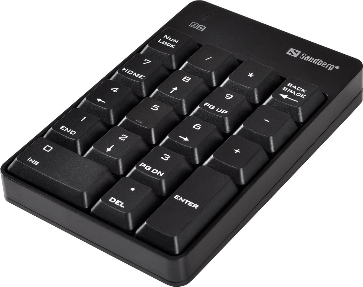 Sandberg Wireless Numeric Keypad 2 numeriek toetsenbord - Zwart