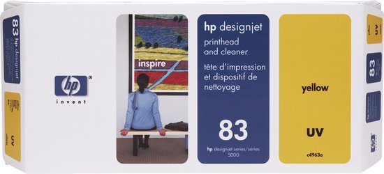 HP 83 - Inktcartridge / + Reiniger (C4963A) - Geel