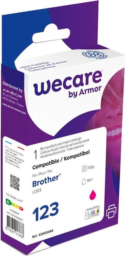 WeCare cartridge Brother 600 pagina's - Rood