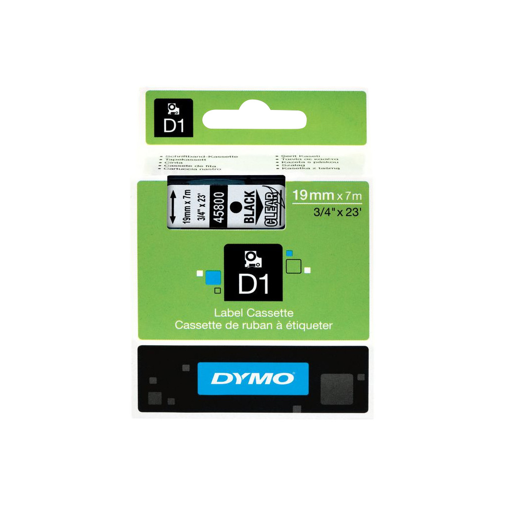 Dymo D1 Naamlabels-Wit (24mm x 7 m) - Zwart