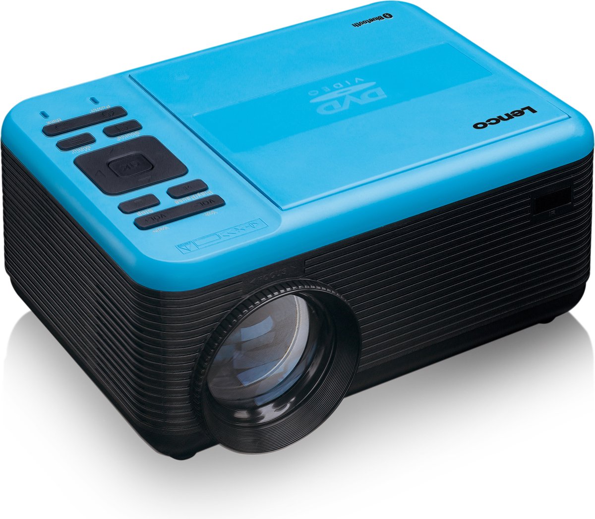 Lenco LPJ-500 - Beamer Full HD met DVD-speler en Bluetooth - - Blauw