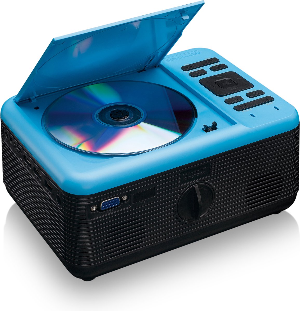 Lenco LPJ-500 - Beamer Full HD met DVD-speler en Bluetooth - - Blauw