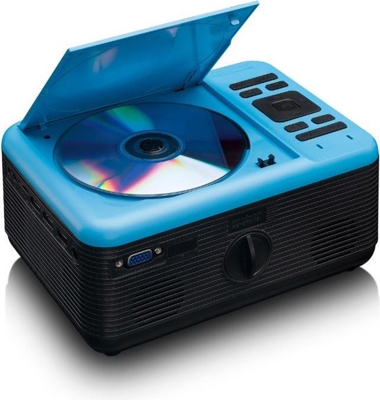 Lenco LPJ-500 - Beamer Full HD met DVD-speler en Bluetooth - - Blauw