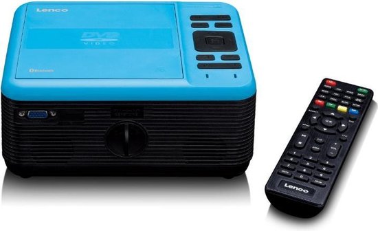 Lenco LPJ-500 - Beamer Full HD met DVD-speler en Bluetooth - - Blauw