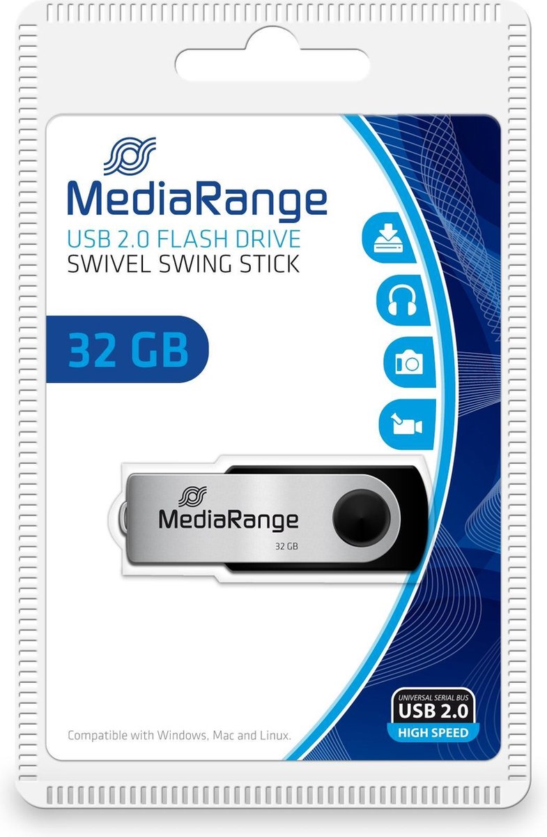 MediaRange USB-sticks MR911 - Zwart