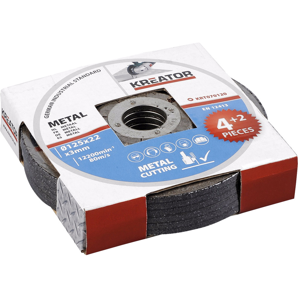 Kreator Slijpschijf Metaal 125 mm 6 stuks