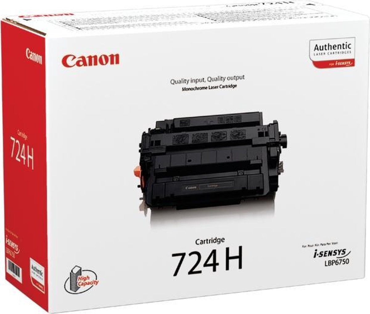 Canon Toner 724H black 3482B002 - Zwart