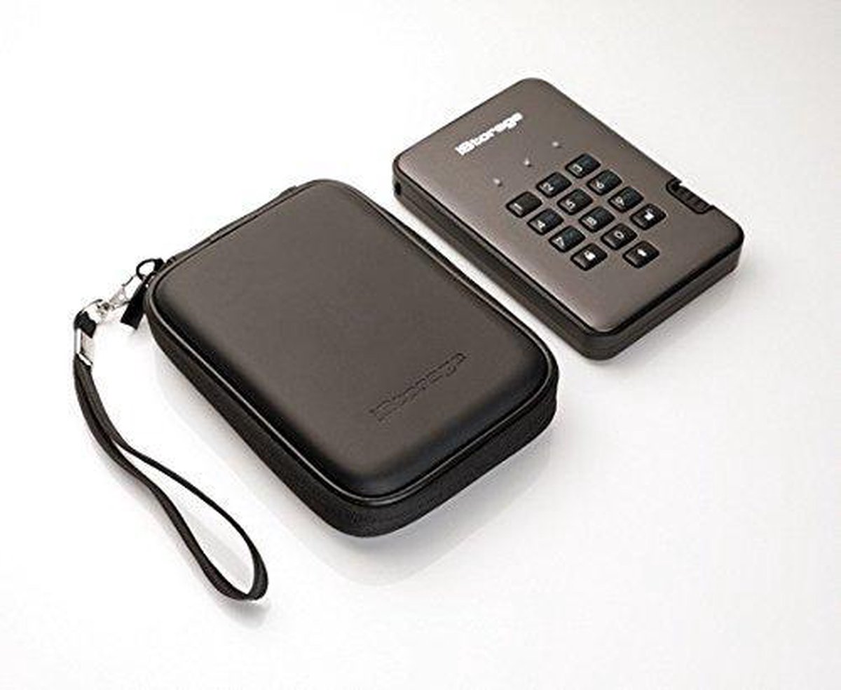 iStorage diskAshur PRO2 externe harde schijf 4000 GB, Grafiet - Zwart