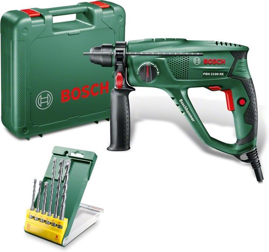 Bosch PBH 2100 RE + 6-delige SDS-Plus borenset