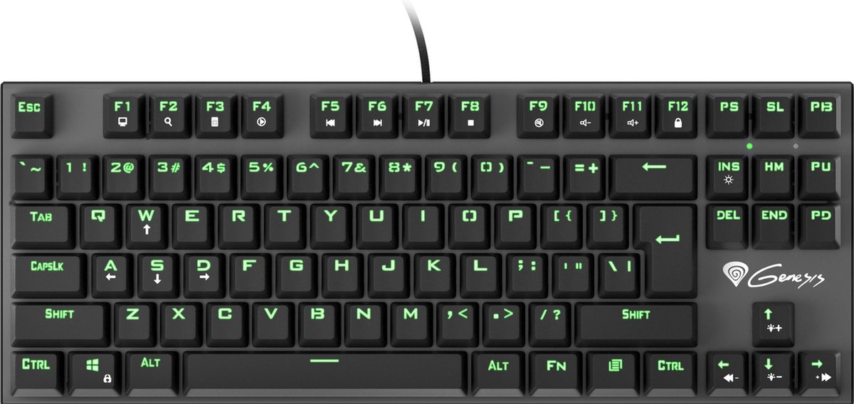 Genesis Thor 300 TKL US - Mechanisch Gaming Toetsenbord - Met achtergrondverlichting - Blue Outemu Switch (Niet geschikt voor PS/4) - Zwart