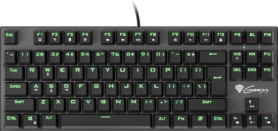 Genesis Thor 300 TKL US - Mechanisch Gaming Toetsenbord - Met achtergrondverlichting - Blue Outemu Switch (Niet geschikt voor PS/4) - Zwart
