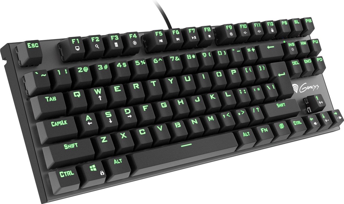 Genesis Thor 300 TKL US - Mechanisch Gaming Toetsenbord - Met achtergrondverlichting - Blue Outemu Switch (Niet geschikt voor PS/4) - Zwart