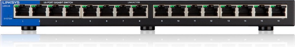 Linksys LGS116 - Zwart