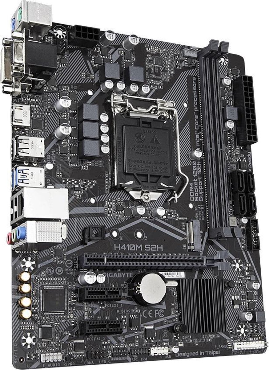 Gigabyte H410M S2H moederbord LGA 1200 Micro ATX