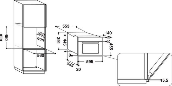 Whirlpool AMW 799 IX - Zwart