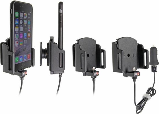 Brodit Universele Telefoonhouder Auto 62 - 77mm Dashboard met Lightning Oplader