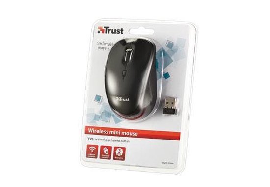 Trust Yvi Draadloze Muis - Zwart