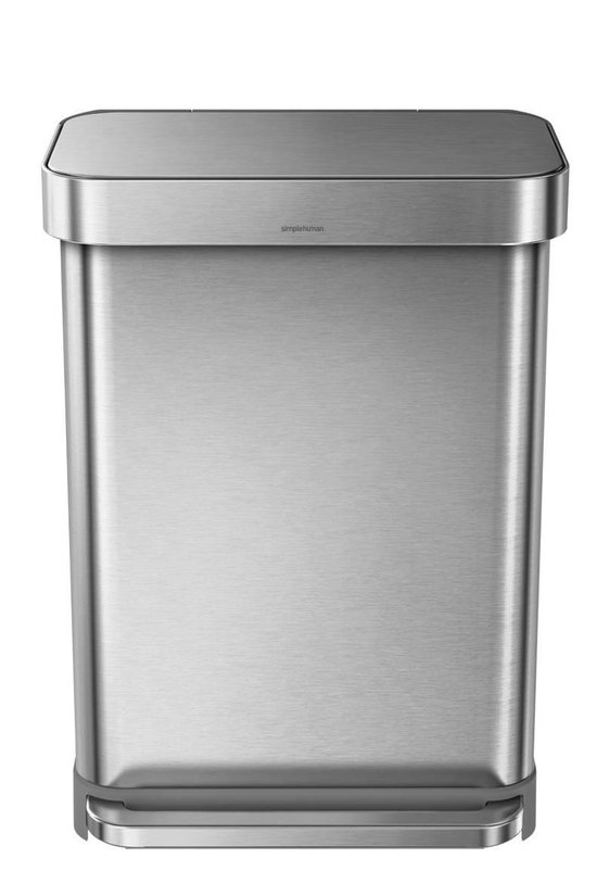 Simplehuman Rectangular Liner Pocket 55 Liter Rvs - Plata