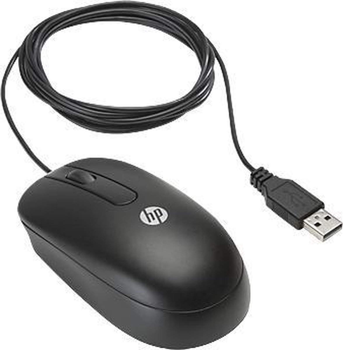 HP USB Optical Scroll Mouse USB Optisch 800DPI Ambidextrous muis - Zwart