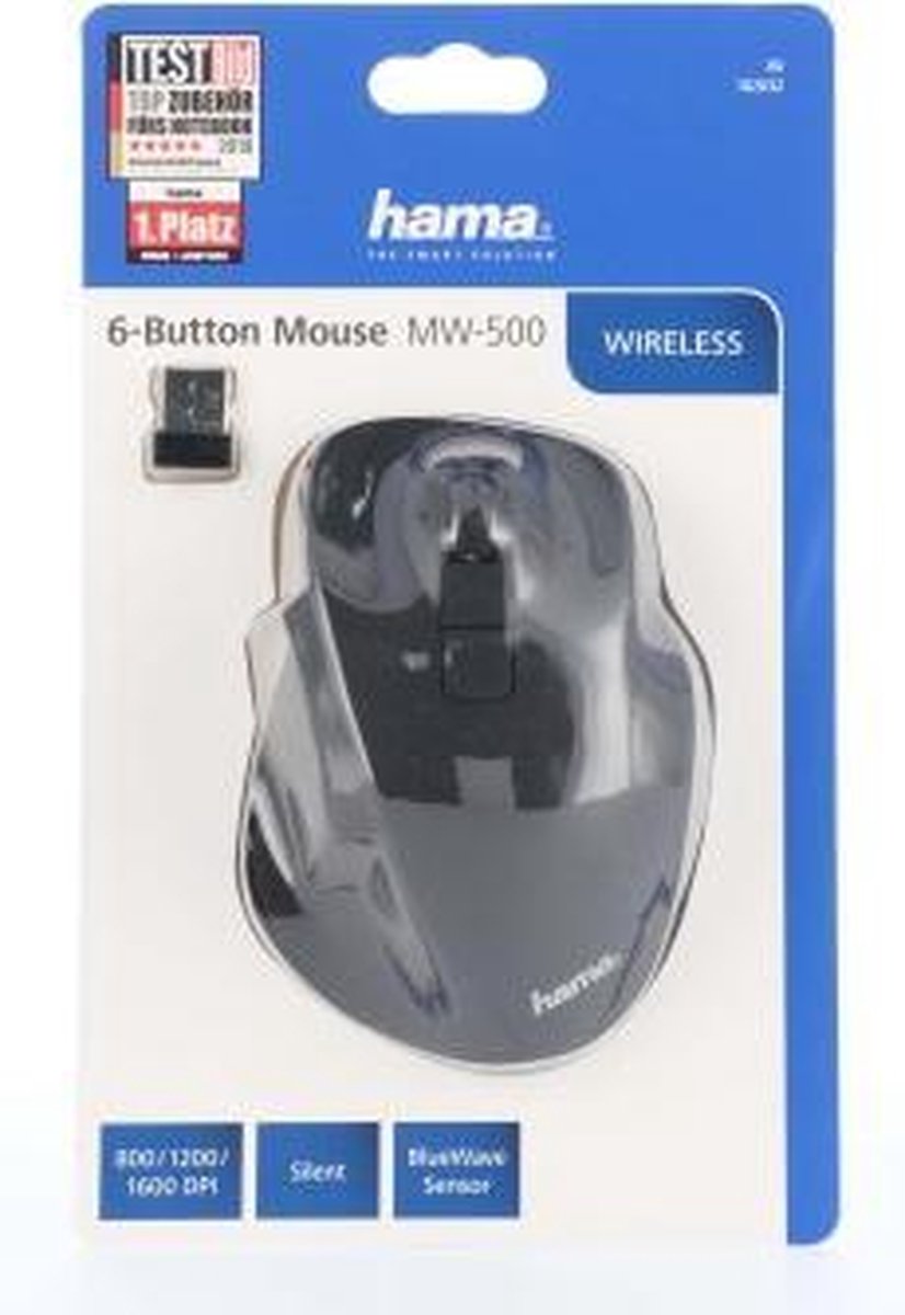 Hama 00182632 muis RF Draadloos Optisch 1200 DPI Rechtshandig - Zwart