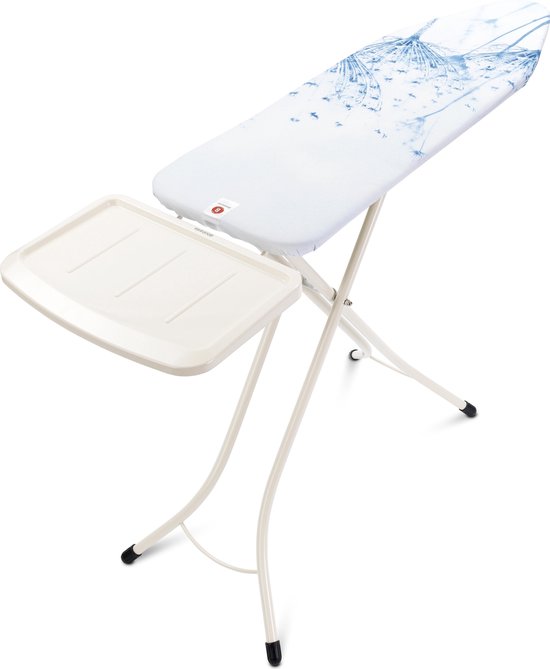 Brabantia Strijkplank B 124 x 38 cm Cotton Flower met solide stoomunithouder - Blauw