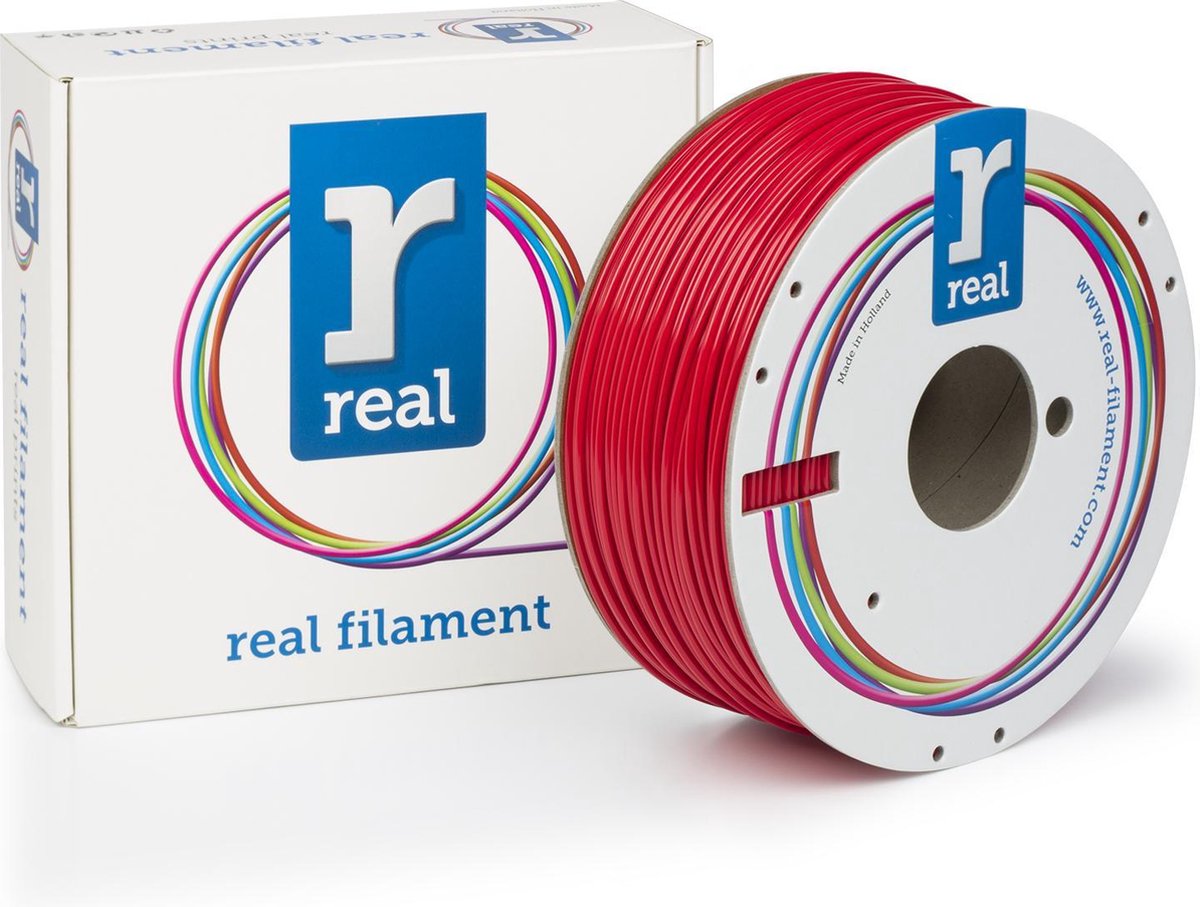 3D filamenten REAL Filament ABS rood 2.85mm (1kg)