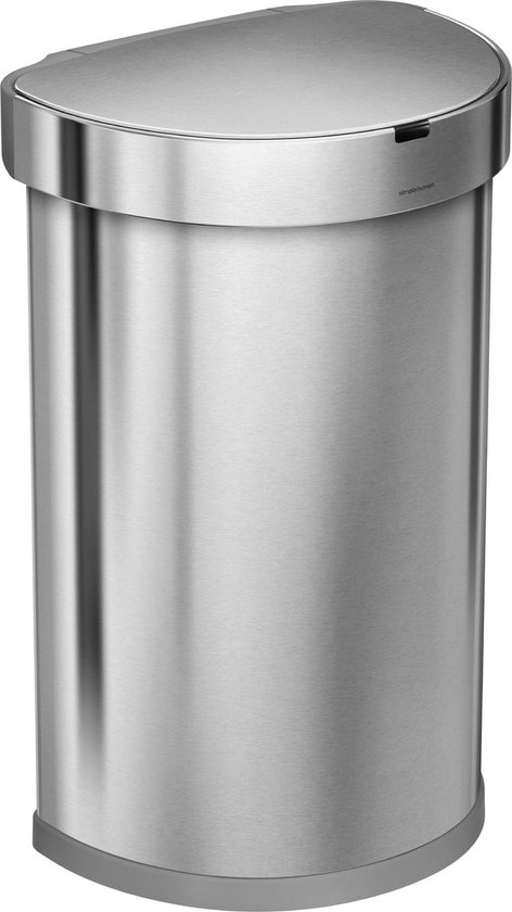 Simplehuman Semi Round Sensor Liner Pocket 45 Liter Rvs - Silver