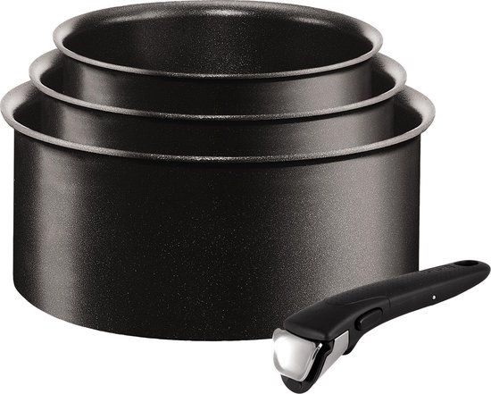 Tefal Ingenio Expertise Steelpannenset 3-delig + handgreep - Negro