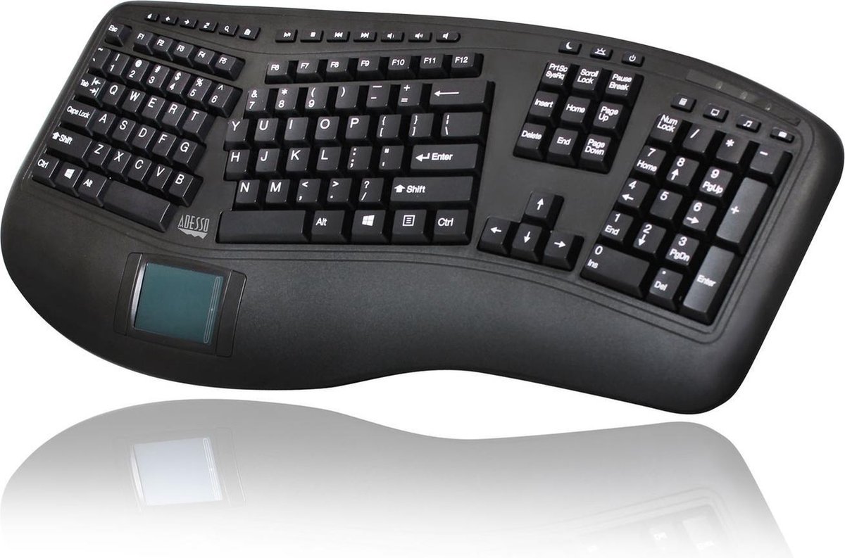 Adesso Tru-Form 4500 toetsenbord RF Draadloos QWERTY Engels, Amerikaans Engels - Zwart