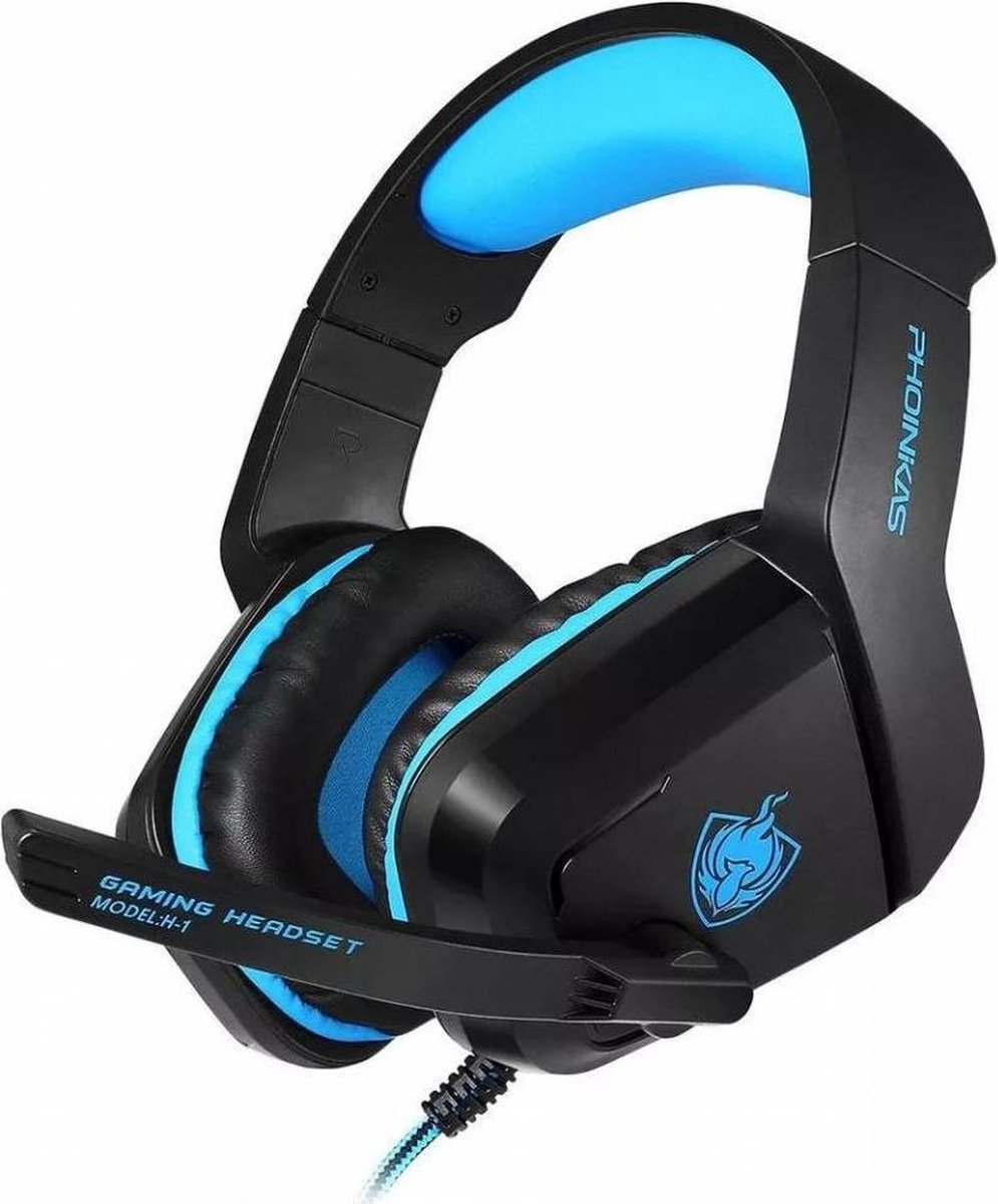 Gaming Headset Gaming Hoofdtelefoon met Microfoon voor PS4 - Xbox X Telefoon - PC - Laptop - tablet - Zwart