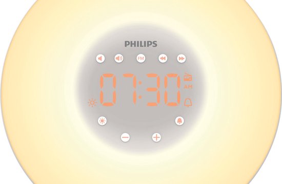 Philips Wake-Up Light HF3506/05 Zilver - Grijs