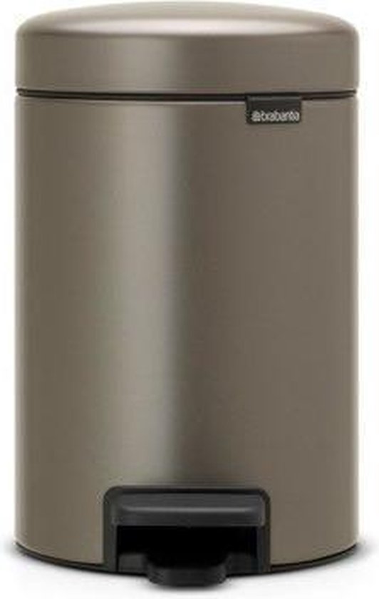 Brabantia NewIcon Pedaalemmer 3 Liter Platinum - Grijs
