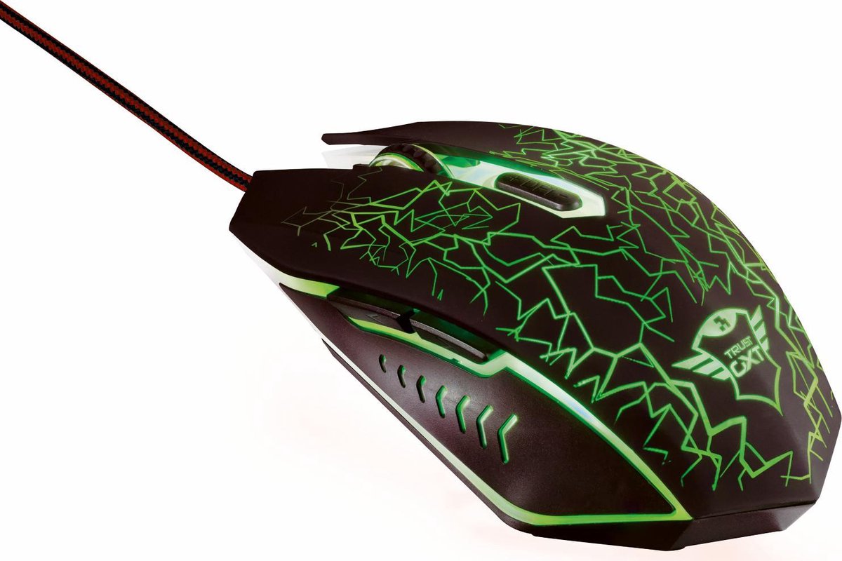 Trust GXT 105 Izza Illuminated Gaming Mouse - Zwart