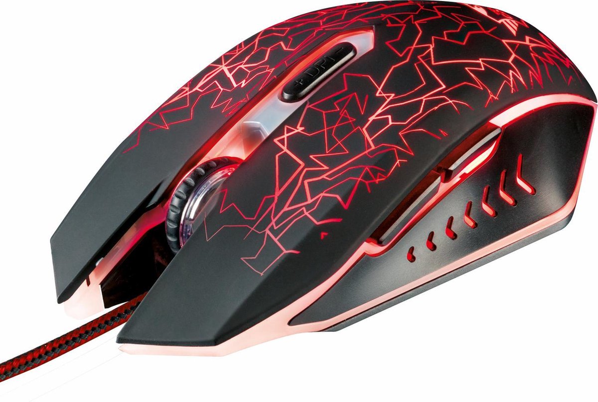 Trust GXT 105 Izza Illuminated Gaming Mouse - Zwart