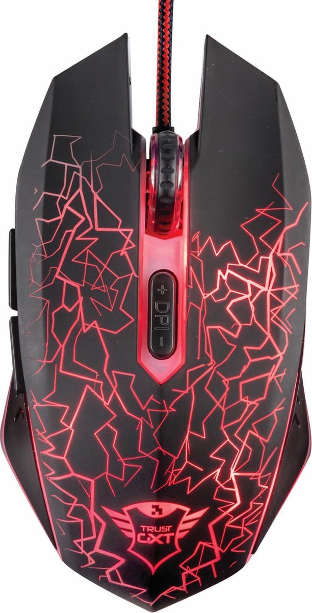 Trust GXT 105 Izza Illuminated Gaming Mouse - Zwart