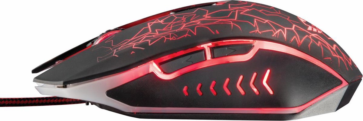 Trust GXT 105 Izza Illuminated Gaming Mouse - Zwart