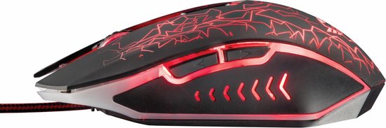 Trust GXT 105 Izza Illuminated Gaming Mouse - Zwart