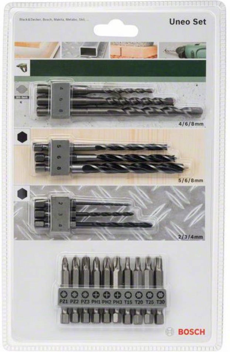 Bosch 19-delige SDS-Quick Uneo Accessoire Set