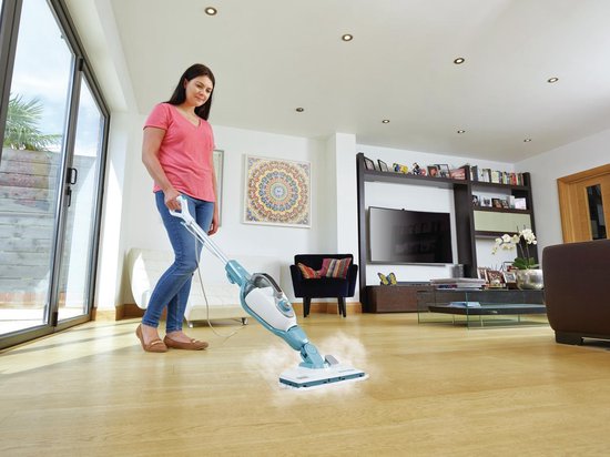 BLACK+DECKER BLACK+DECKER 11-in-1 Steam-mop met SteaMitt & SteamBurst - Blauw