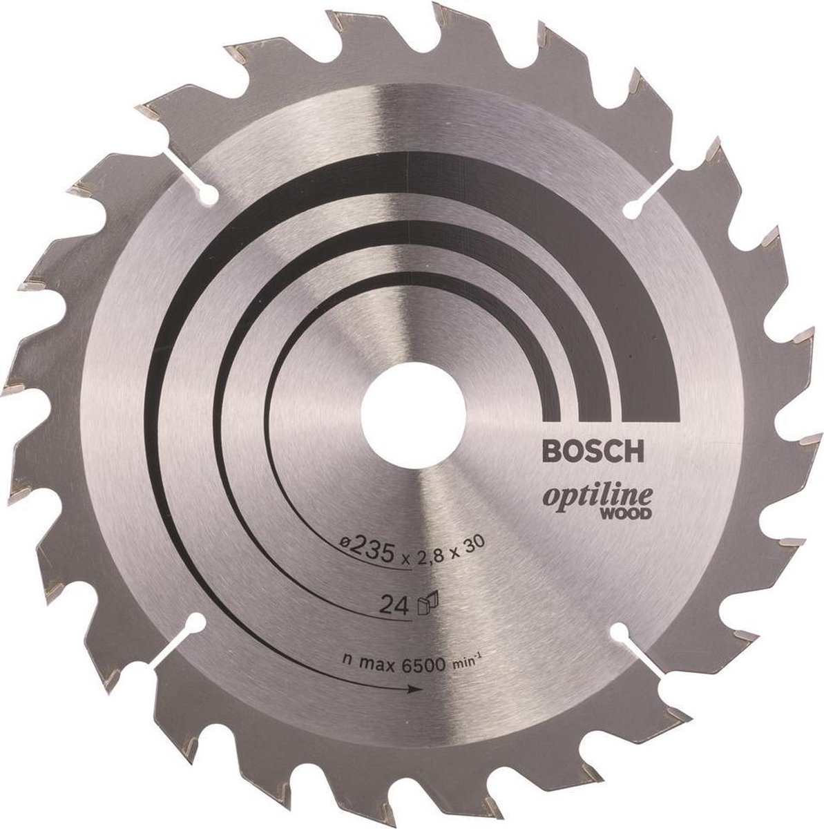 Bosch Optiline Wood Zaagblad voor Hout 235x30x2,8mm 24T