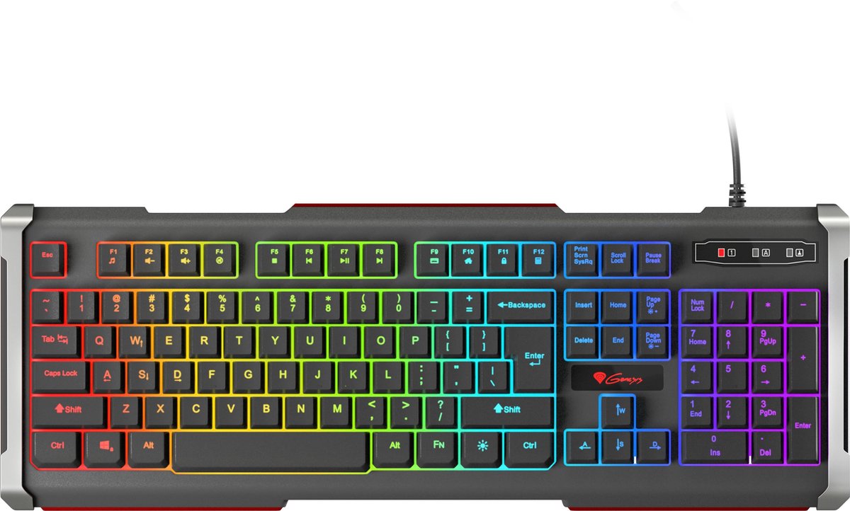 Genesis RHOD 400 RGB toetsenbord USB QWERTY US International - Zwart