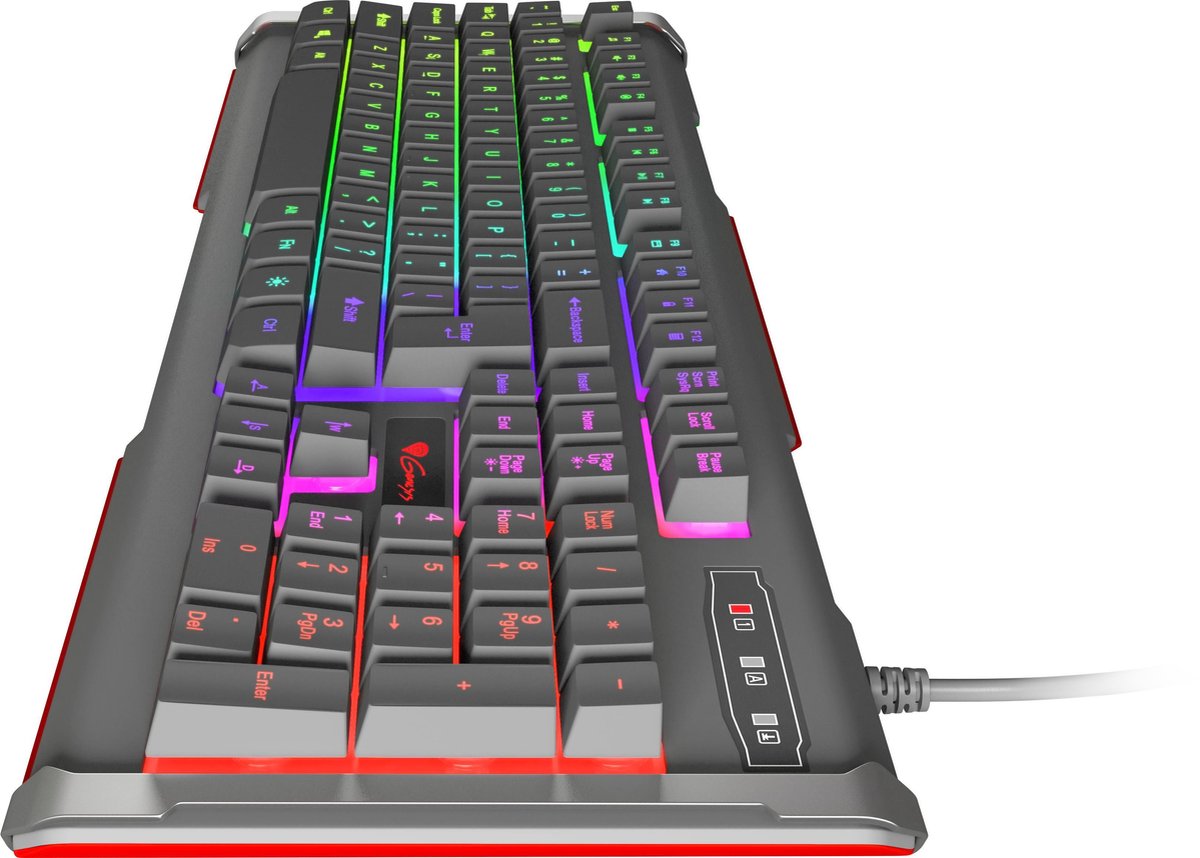 Genesis RHOD 400 RGB toetsenbord USB QWERTY US International - Zwart